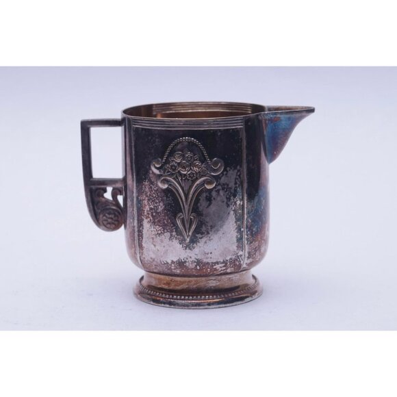 Silver-Plated Antique Creamer and Sugar Bowl, WMF, EP Silver Plated, Germany - Picture 5 of 8